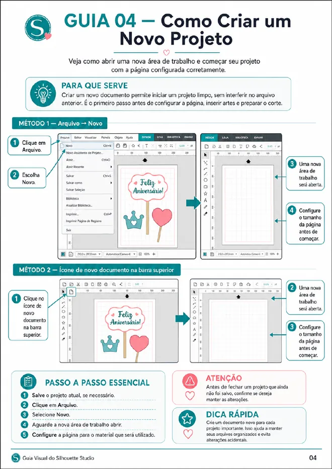 Guia visual do Silhouette Studio 4